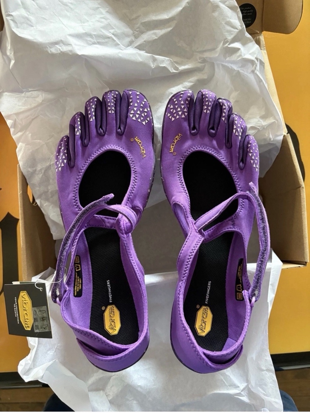 Vibram v soul Purple Toe-Sep Zero Drop Women's Flats with Ankle Strap